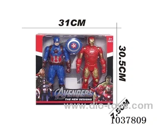 Iron Man Captain America with Light & music in window box