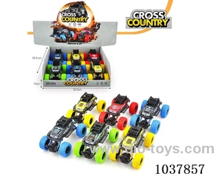 Metal off-road vehicle in display box