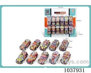 pull back car in blister card