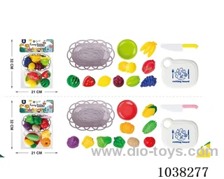 17pcs vegetables+fruit 2sets mixed loading  in PP bag with header