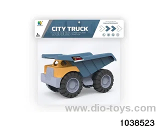 Skidding construction vehicle in PP bag with header