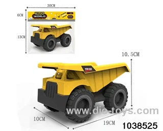 Skidding construction vehicle in opp bag