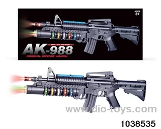 Lighted rotary voice gun in color box