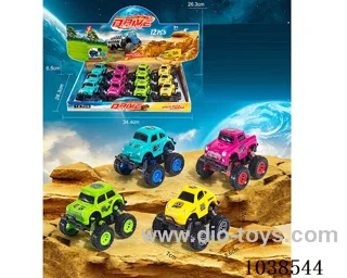 pull back car 4color mixed loading  in display box