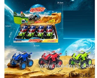 pull back car 3color mixed loading  in display box