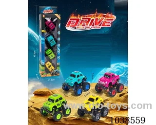 4pcs pull back car 4color mixed loading  in window box
