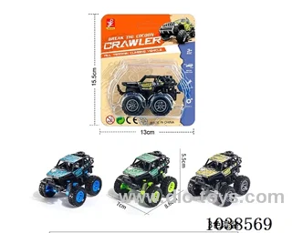 pull back car 3color mixed loading in Blister with inser