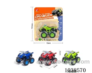 pull back car 3color mixed loading in Blister with inser