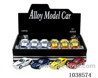 12pcs pull back alloy 4color mixed loading in display box