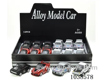 12pcs pull back alloy 4sets mixed loading in display box