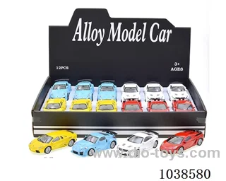 12pcs pull back alloy 4color mixed loading in display box