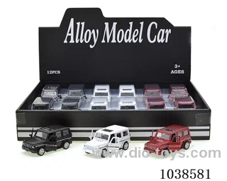 12pcs pull back alloy 3color mixed loading in display box
