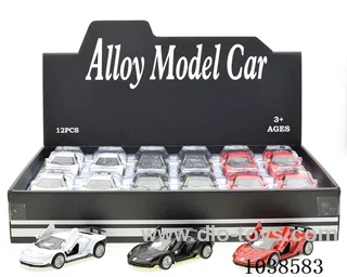 12pcs pull back alloy 3color mixed loading in display box