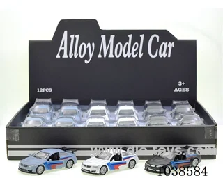 12pcs pull back alloy 3color mixed loading in display box