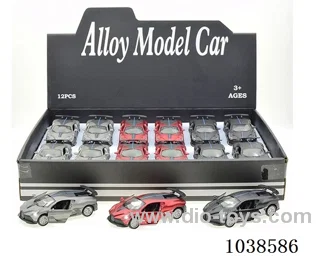 12pcs pull back alloy 3color mixed loading in display box