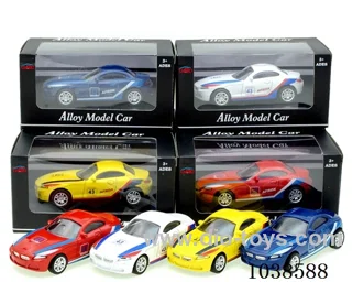 pull back alloy 4color mixed loading in window box
