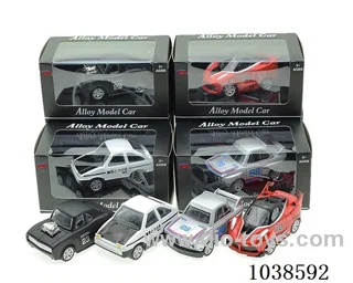 pull back alloy 4color mixed loading in window box