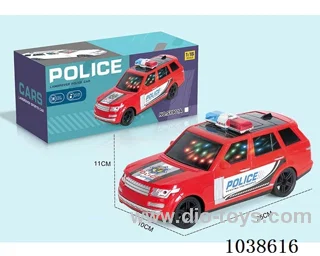 Electric 3D Gimbal Police Car  with Light & Music 2color mixed  loading in color box