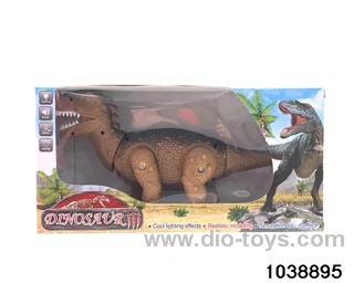 Electric dinosaur with music and light in window box