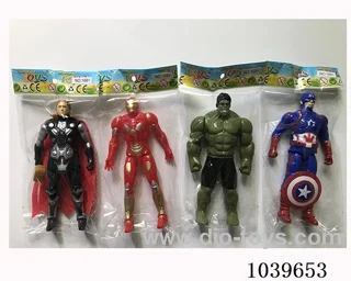 16cm Thor, Hulk, Captain America, Iron Man with light 4sets mixed loading