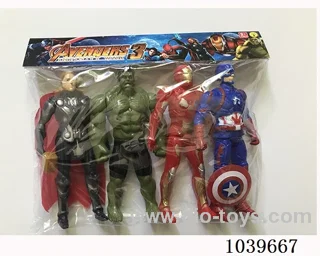 4pcs Thor, Hulk, Captain America, Iron Man with light
