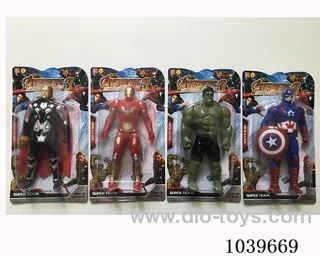 16cm Thor, Hulk, Captain America, Iron Man with light 4sets mixed loading