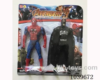 16cm 2pcs Spiderman, Batman with light