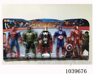 16cm 5pcs Thor, Hulk, Captain America, Iron Man,Spiderman with light