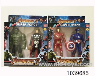 16cm 2pcs Thor, Hulk, Captain America, Iron Man with light