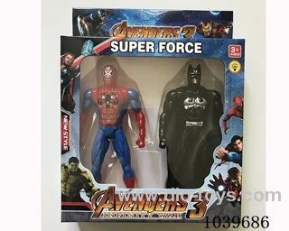 16cm 2pcs Spiderman, Batman with light