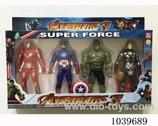 16cm 4pcs Thor, Hulk, Captain America, Iron Man with light