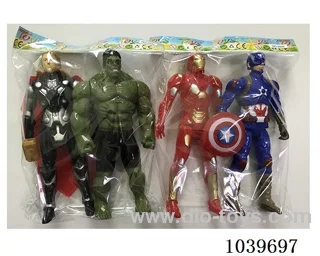 22cm 2pcs  Thor, Hulk, Captain America, Iron Man with light