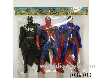 22cm 3pcs Superman, Spiderman, Batman with light