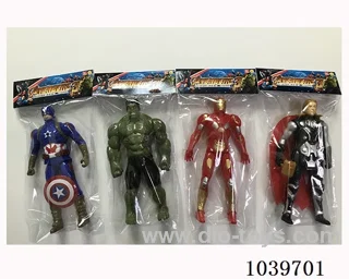 22cm Thor, Hulk, Captain America, Iron Man with light 4sets mixed loading