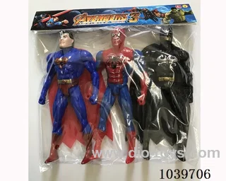 22cm 3pcs Superman, Spiderman, Batman with light