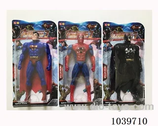 22cm Superman, Spiderman, Batman with light 3sets mixed loading