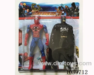 22cm 2pcs  Spiderman, Batman with light