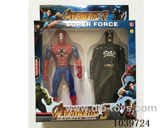 22cm 2pcs Spiderman, Batman with light