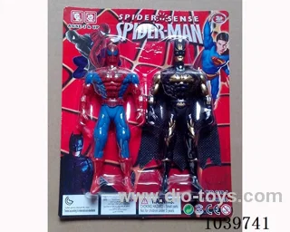 2pcs 12cm Spiderman, Batman