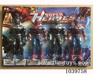 12cm 4pcs Spiderman 2color mixed loading