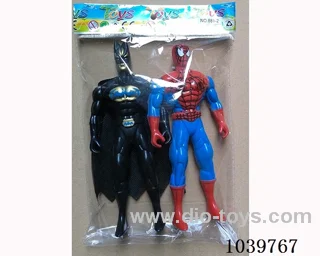 2pcs Spiderman, Batman with light
