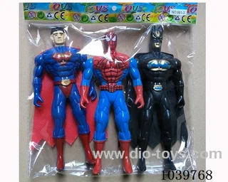 19cm 3pcs Superman, Spiderman, Batman with light
