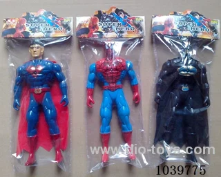 25cm Superman, Spiderman, Batman with light 3sets mixed loading