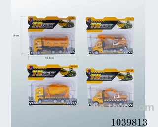 pull back alloy car 4sets&4color mixed loading  in blister card