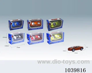 1:50 pull back alloy car 6sets&6color mixed loading   in window box