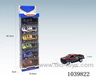 1:50 6pcspull back alloy car 6sets&6color mixed loading   in window box
