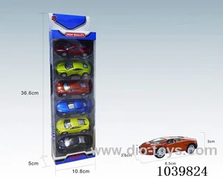 1:50 6pcspull back alloy car 6sets&6color mixed loading   in window box