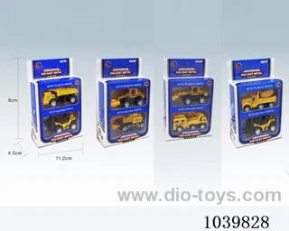 1:55 2pcs pull back alloy car 8sets&8color mixed loading   in window box