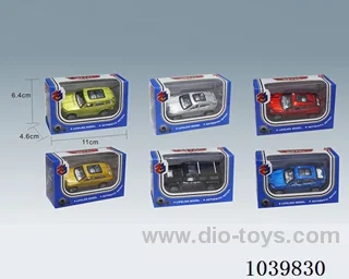 1:50pull back alloy car 6sets&6color mixed loading   in window box