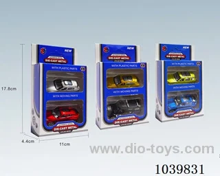 1:50 2pcs pull back alloy car 6sets&6color mixed loading   in window box
